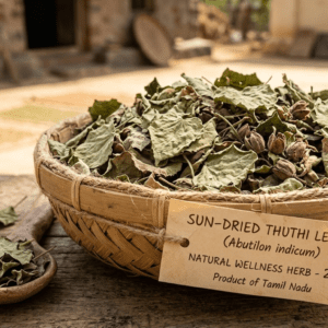 premium sun dried thuthi leaves (indian mallow) natural wellness herb