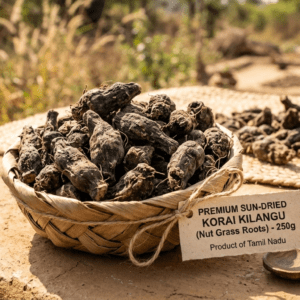 premium sun dried korai kilangu (nut grass) natural ayurvedic root