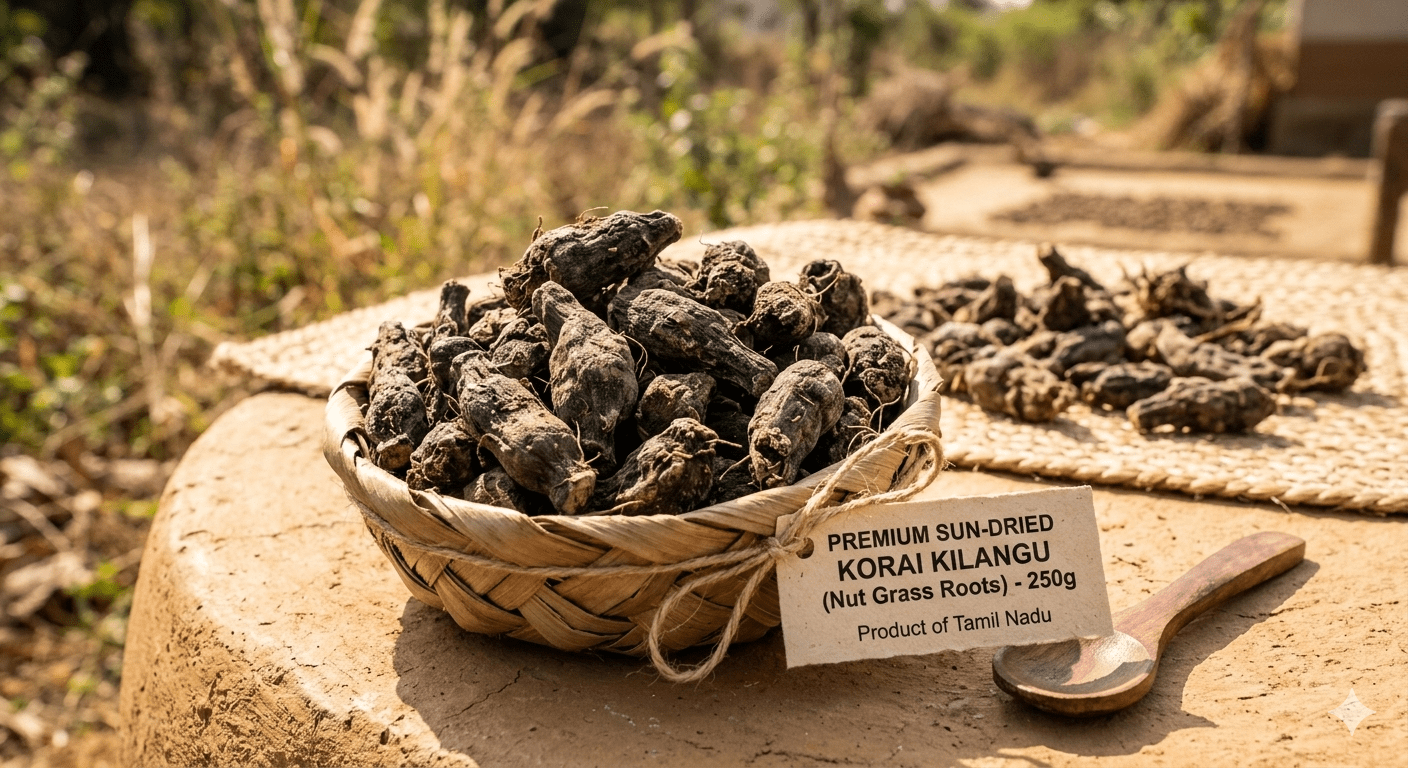 premium sun dried korai kilangu (nut grass) natural ayurvedic root premium sun dried korai kilangu (nut grass) natural ayurvedic root